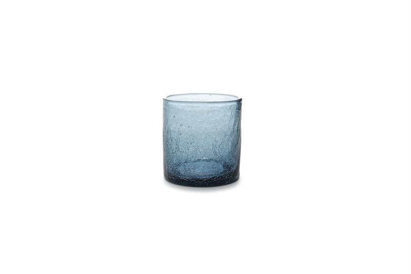 Glas 22cl blue Crackle - set/4