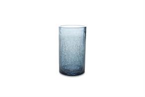 Glas 40cl blue Crackle - set/4