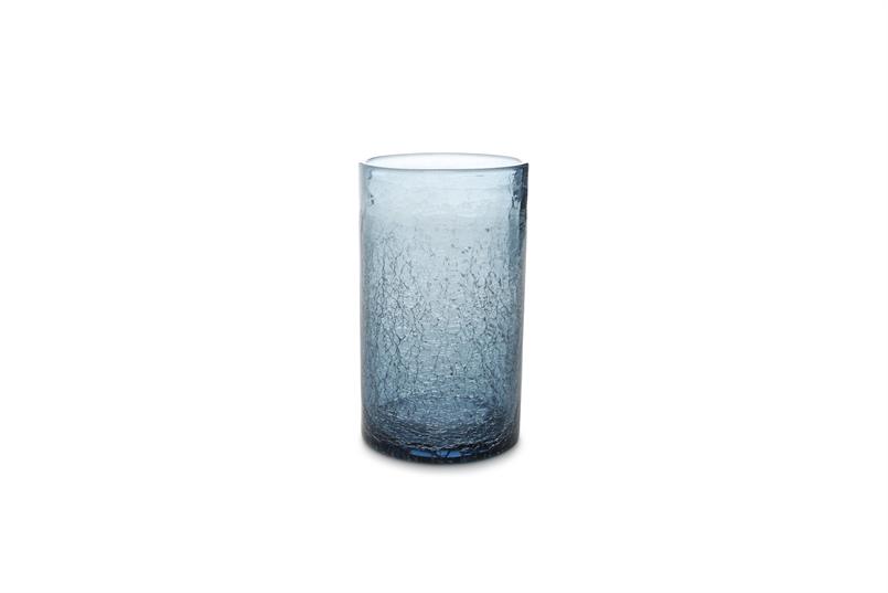 Glas 40cl blue Crackle - set/4