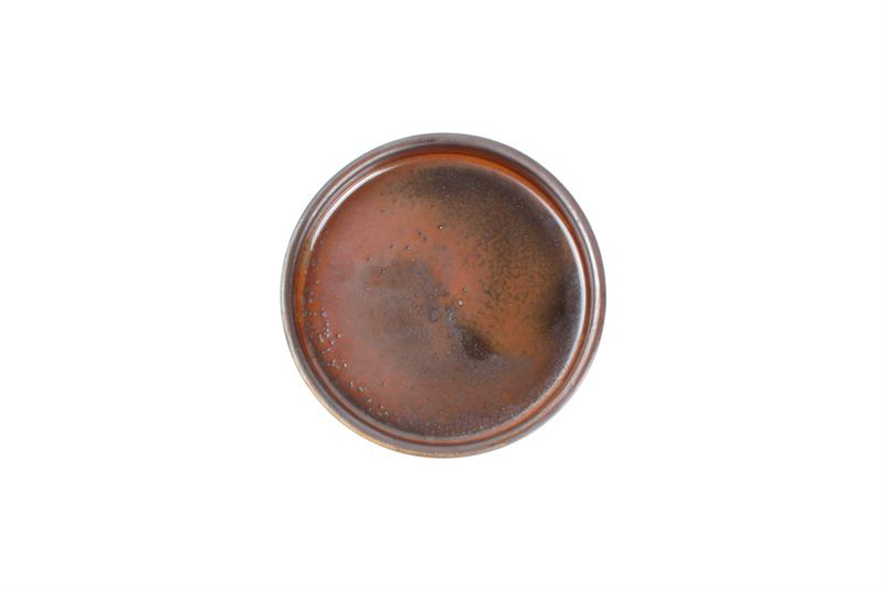 Plat bord 13,5xH3cm dark brown Escura set/12