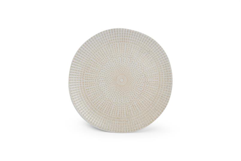 Plat bord 21xH1,5cm almond Mosaic set/4