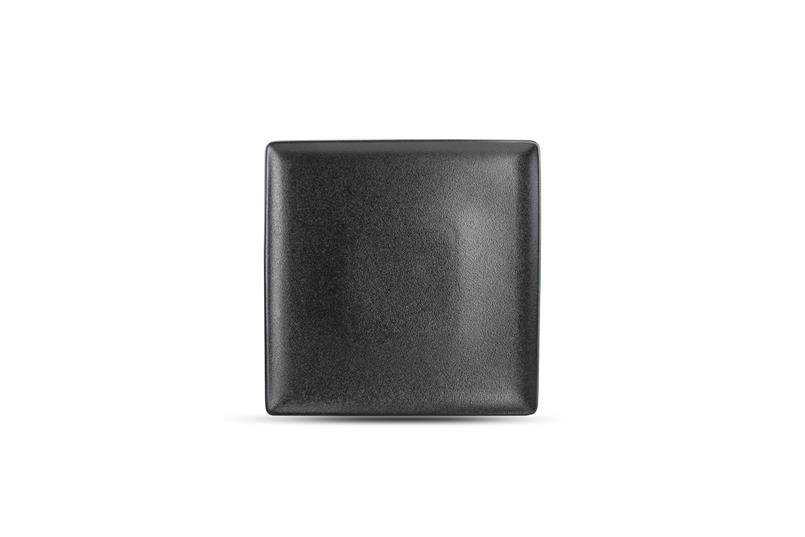 Plat bord 26x26cm black Dusk set/4