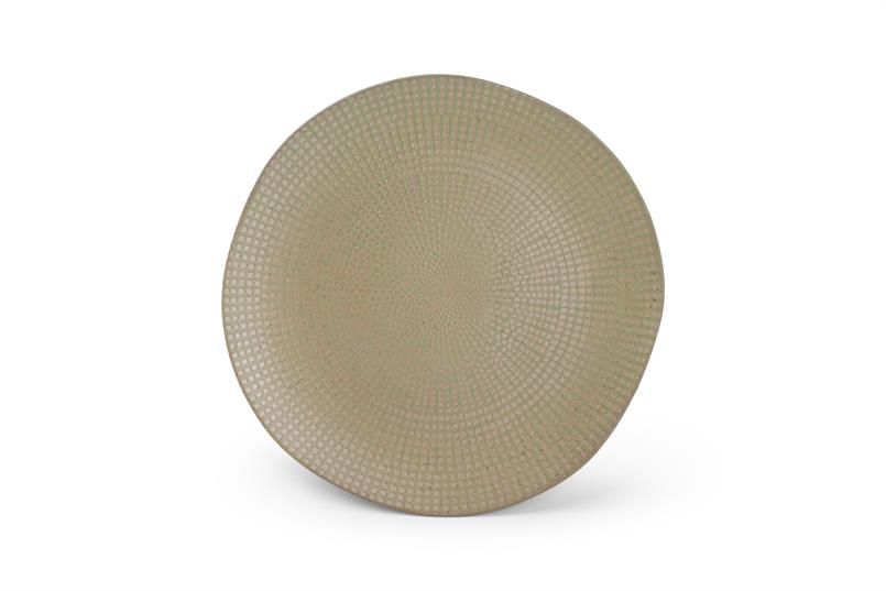 Plat bord 27xH2cm olive Mosaic set/4